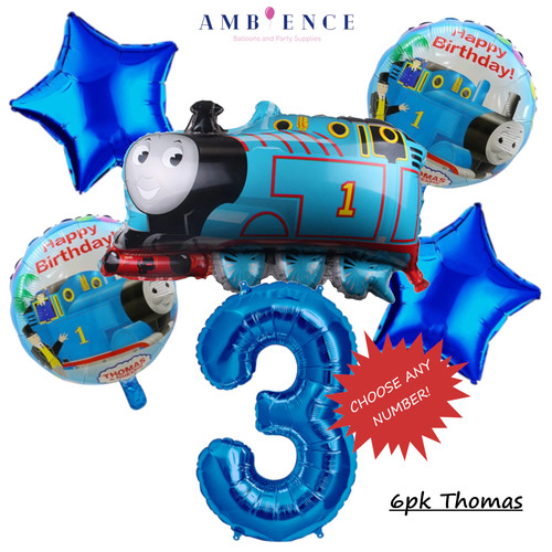 Thomas balloons train birthday - thomas,